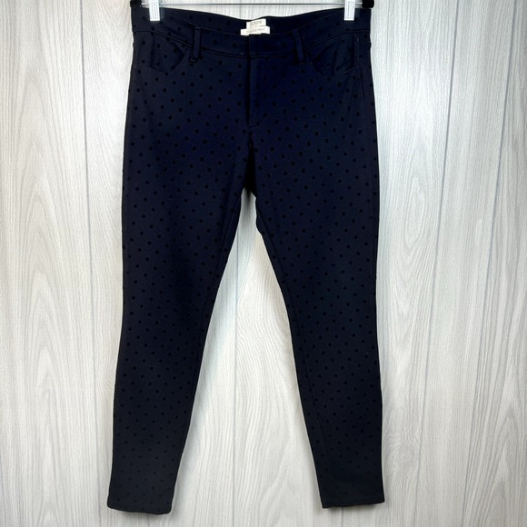 J. crew Factory The Gigi with Velvet Polka Dot Women's Pant Size 8 - Picture 1 of 4